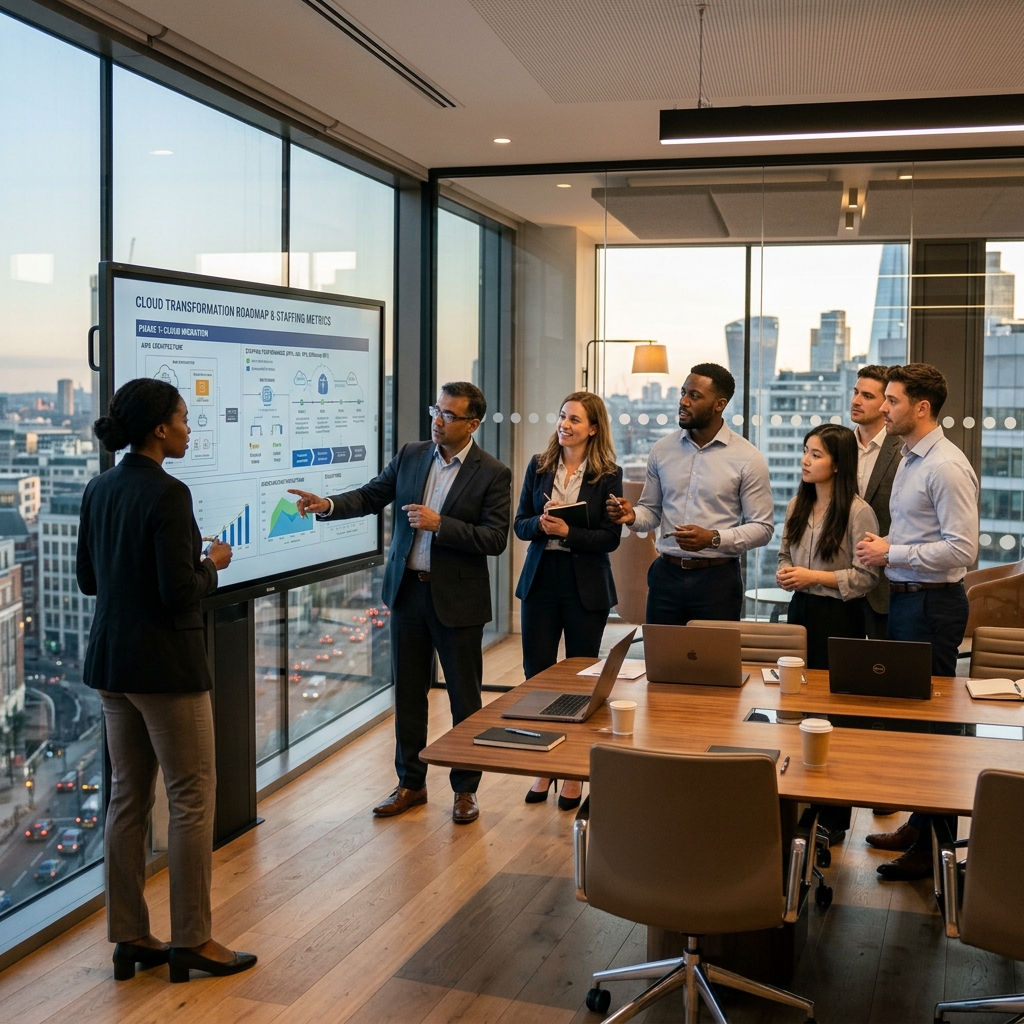 ClinisolTech Professional consulting workspace showing team synergy